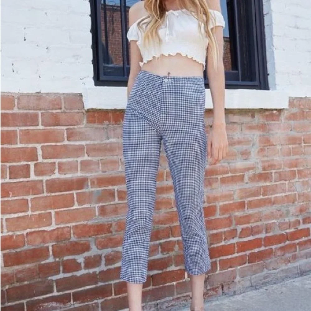 Brandy Melville John Galt Gingham Plaid Pants - Picture 2 of 7